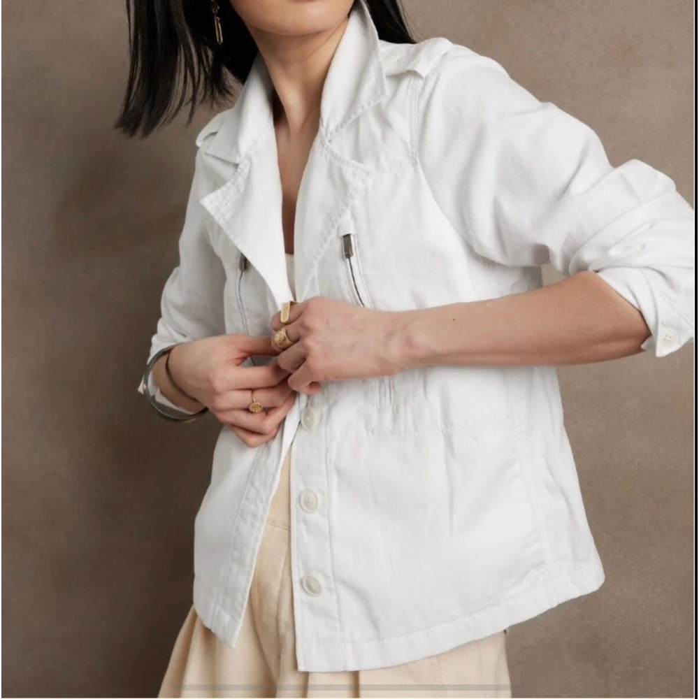 NWT Banana Republic White Utility Jacket Size XS